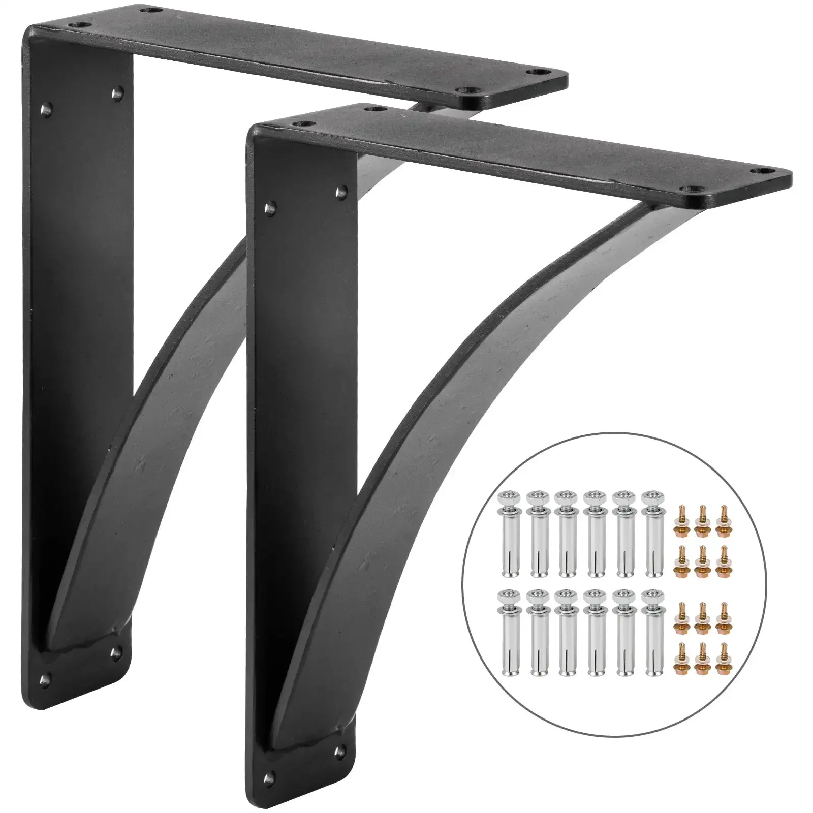 Heavy Duty Shelf Brackets 2 Pack, Floating Shelf Bracket 9x12x4