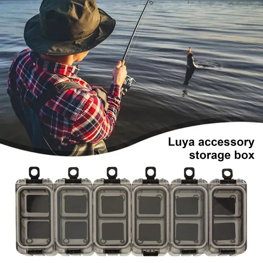 6Pcs Mini Fishing Lure Box Waterproof Heavy Duty Fish Hook Holder Artificial Fishing Baits Hooks Swivels Accessories Organizer