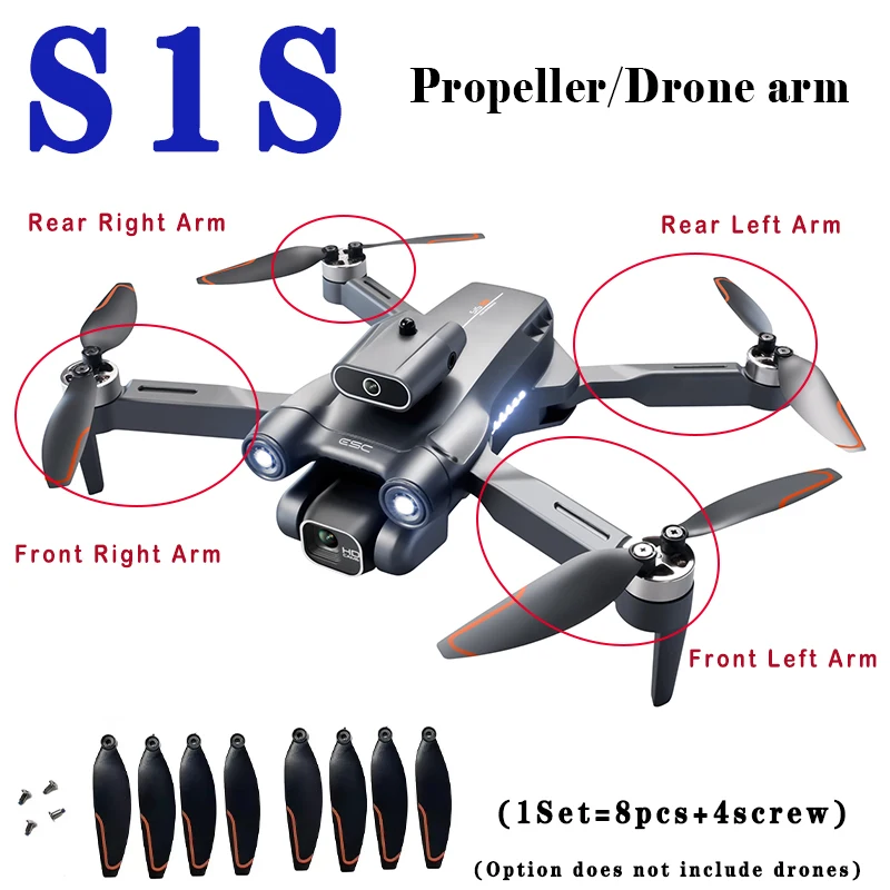 Dla drona S1S części zamienne do LS-S1S ostrza mini drona quadcopter LS-S1S skrzydło zestaw akcesoriów ramię drona