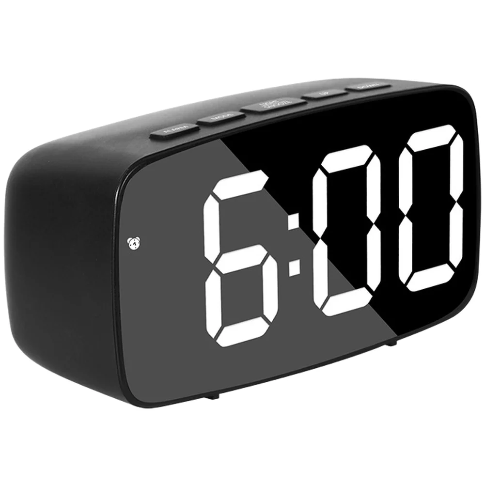 Compact LED Clock with Voice Control Function for Time Date and Temperature Reading Works on Batteries or USB Cable Connection