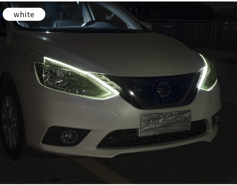 App-gesteuertes DRL Auto-Tagfahrlicht mit Blinker RGB Scan Start Flexibler Symphony Flow LED-Scheinwerferstreifen 12V – Detail 17