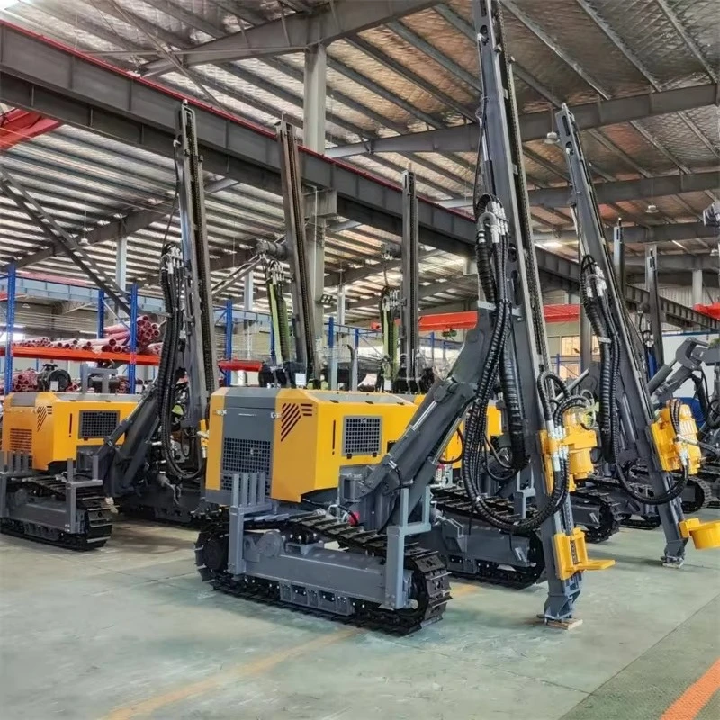 Portable Hydraulic DTH Rock Drilling Equipment Crawler Type For Well Drilling And Mining Exploration Works High Output