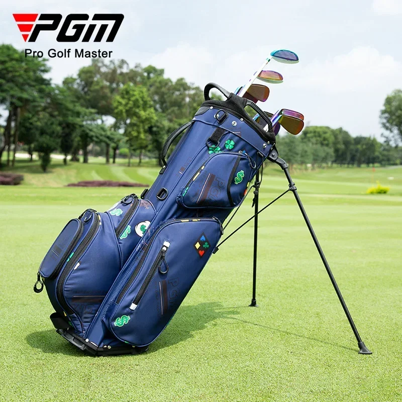 PGM Men Women Golf Stand Bags Ultra-light Nylon Graffiti Bag Large Capacitytraining Accessory Hold 14pcs Clubs 2.7kg QB111