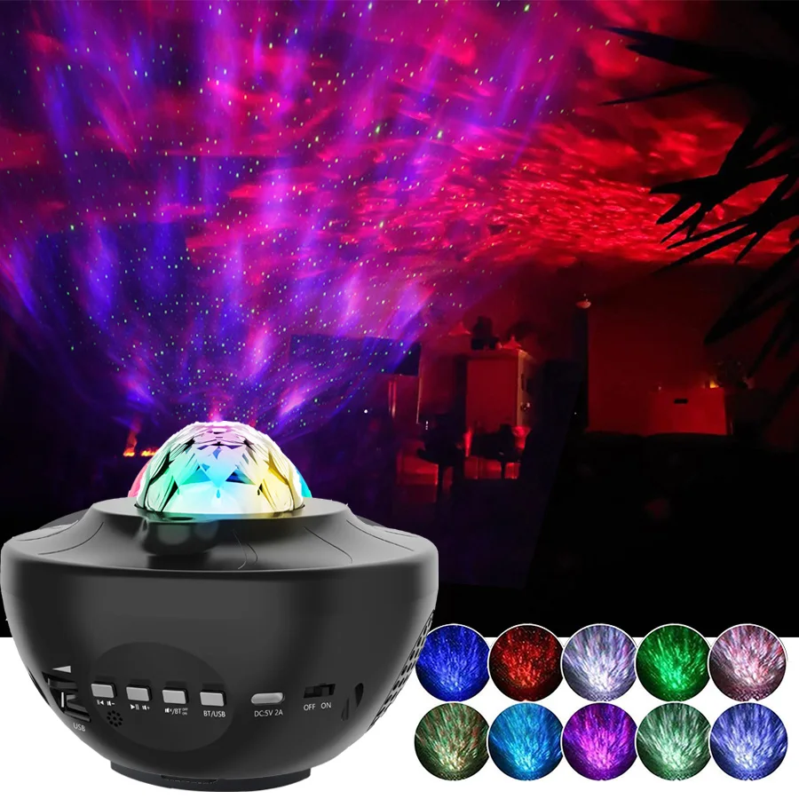 Colorful Starry Sky Galaxy Projector Nightlight Child Blueteeth USB Music Player Star Night Light Romantic Projection Lamp Gifts