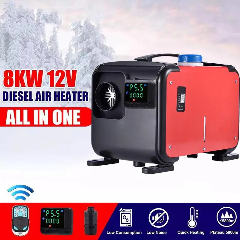 

Car autonomous Diesel Heater 12v 8KW Car Air Heater Diesel Air Parking heater For Car Buses RVs Trucks Engineering Vehicle