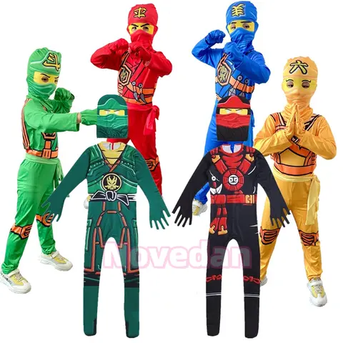 Phantom Ninja Cosplay Costume Jumpsuit Bodysuit Mask Suit Carnival Party Dress Up Knight NINJA Costume Kids Boy Girls