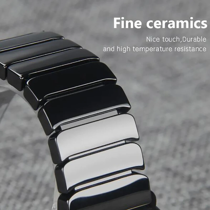 Ceramic Strap for Apple Watch Band Ultra 2 49mm 45mm 46mm 44mm 40 42mm Butterfly buckle Wristband iWatch Series 10 9 8 7 6 5 SE