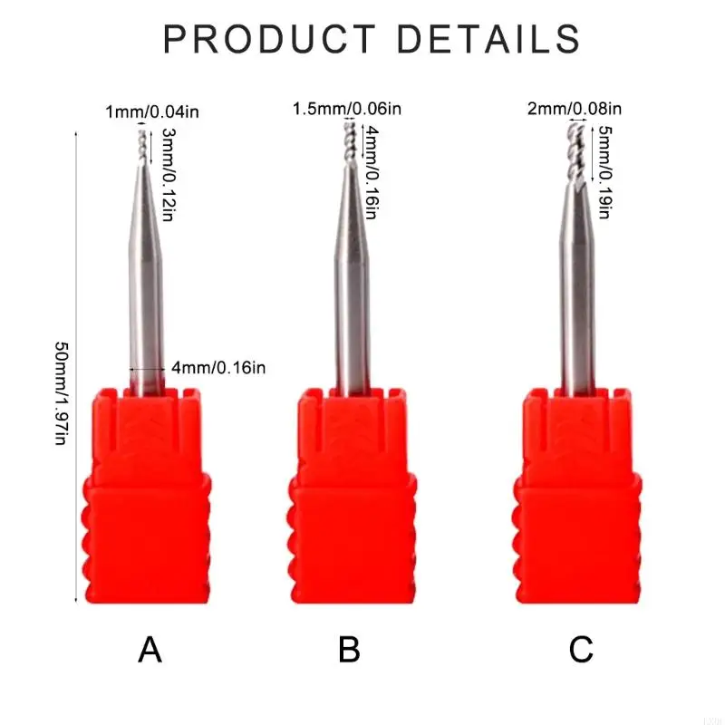 LX0C 10pcs Steel Three Flutes Milling Bit Milling Ruters for Aluminium Resistance and Discuracy