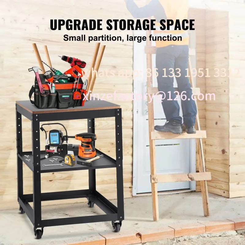 Customizable100lbs Heavy Loads 3-Gear Adjustable Height & Movable Casters&Storage Space for Pla SucceBuy Thickness Planer Stand