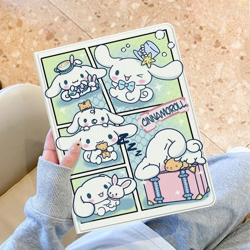 Kawaii Cinnamoroll IPad Case for Air7 6 2024 Pro 11 Mini5/6/7 8th 9th 10.2in Tablet Cover IPad 11th 10th 10.9in Air 4 5 6th Case