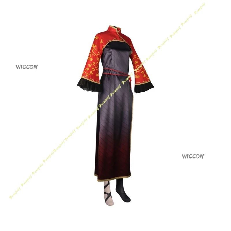 أزياء تنكرية لعبة شركة Limbus للفتيات جيا Xichun بدلة شعر مستعار للنساء فستان أحمر أسود تنورة إكسسوارات مرحلة عيد الميلاد والهالوين