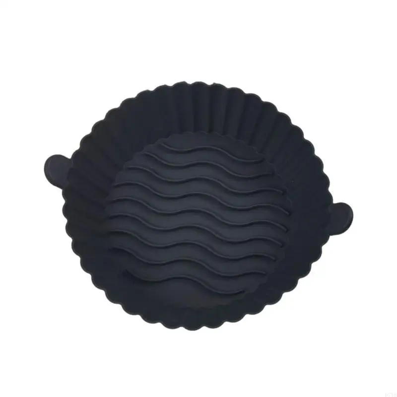 

D7YB Reusable AIR FRYER PAD Round Non-Stick Silicone Basket Mats