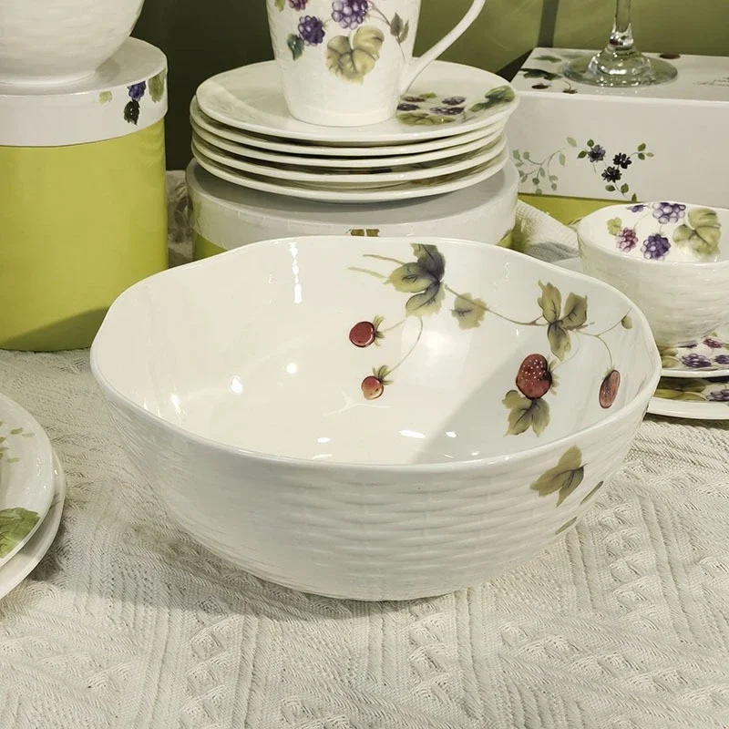Bone China Tableware Bowls Plates Cups Saucers Mugs Exquisite Tableware For Home Use And Gift-Giving