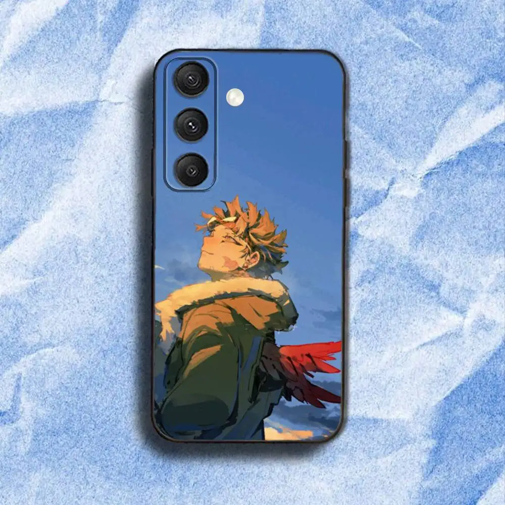 حافظة هاتف Hawks B-BNHA MHA-es لهاتف سامسونج S 25,24,23,22,30,21,10,9,Ultra,Plus,Lite,FE,4,5G حافظة ناعمة سوداء