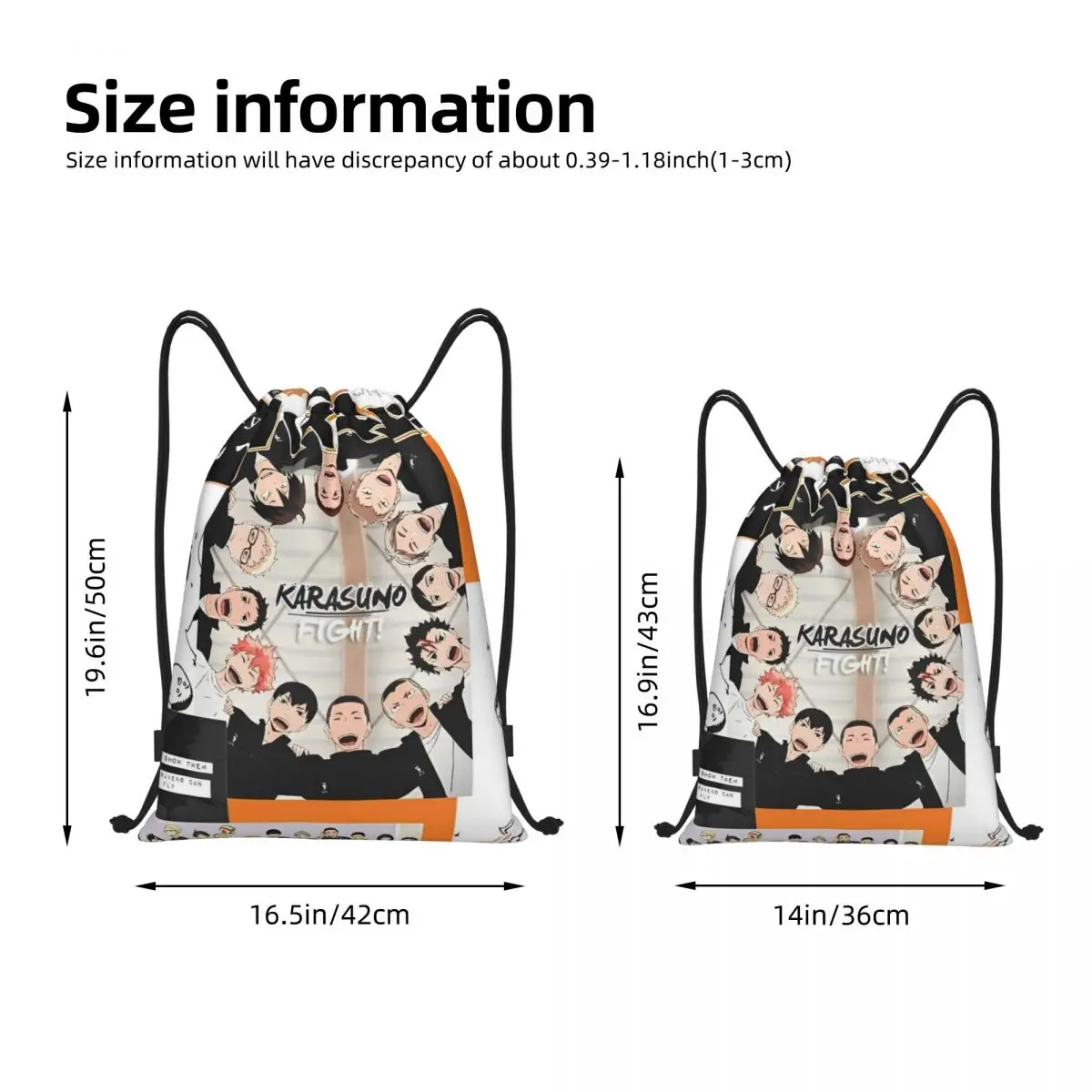 Аниме мальчик волейбол Haikyuu рюкзак на шнурке спортивный спортивный рюкзак шнурковая сумка для езды на велосипеде
