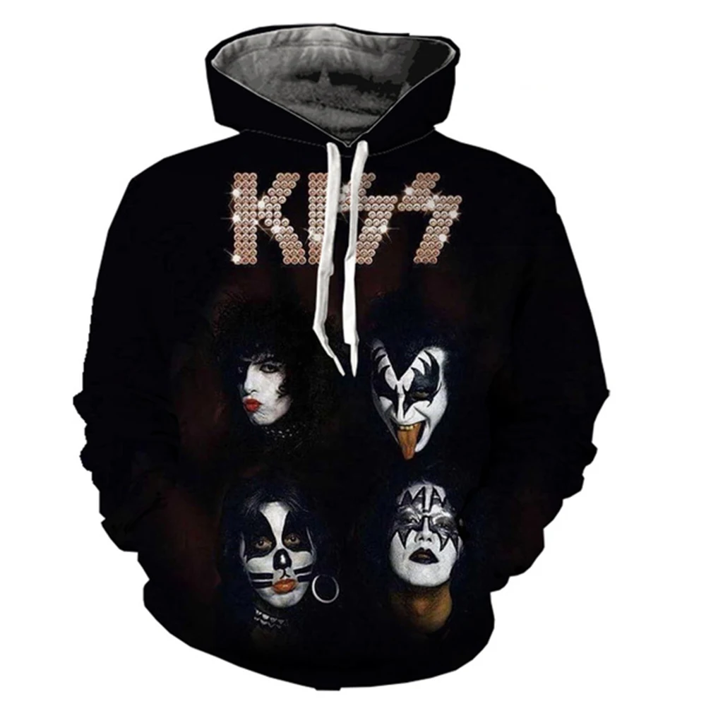 Rock Singer Kiss Band 3D Print Women/Men Hoodie Sweatshirt Streetwear Hip Hop Pullover Kids Hooded Unisex Oversize Clothing