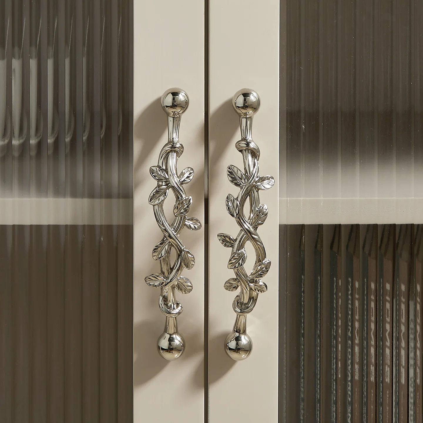 Brass Nickel-plated Titanium Silver Nordic Drawer Small Handle Modern Luxury American Simple Cabinet Wine Cabinet French Handle