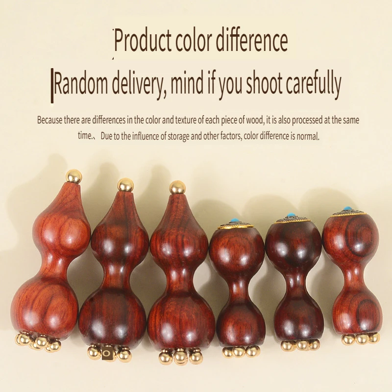 

Facial Gua Sha Tool for Lymphatic Drainage & Anti-Aging, Calabash Shaped Brass and Sandalwood Massage Stick for Face, Eye, Jawli