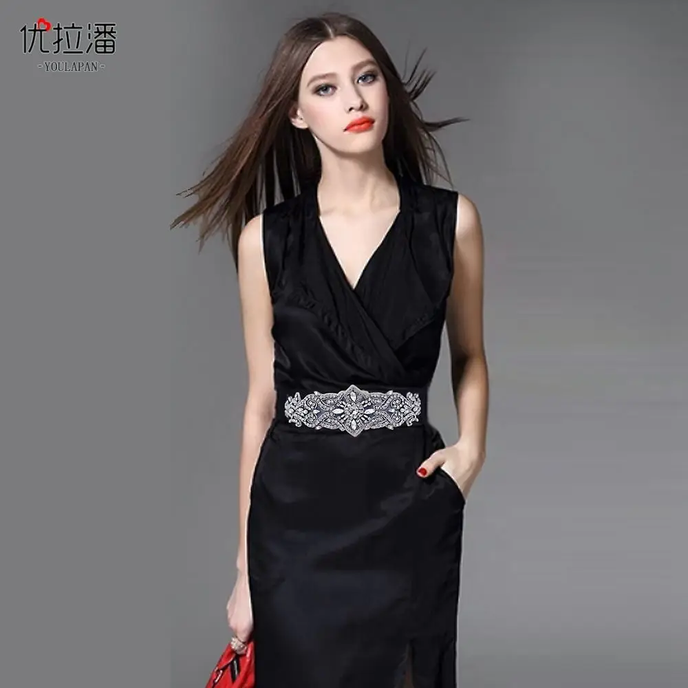 

Американский эластичный пояс со стразами, торжественное платье, универсальная эластичная модная женская юбка, свадебное платье с завязкой на талии