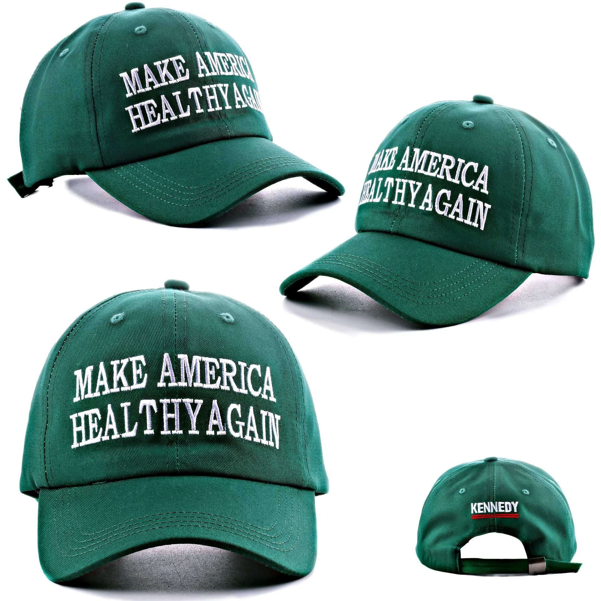 قبعة بيسبول مطرزة من Make America Healthy Again - قبعة سائق الشاحنة قابلة للتعديل، مثالية للاستخدام في الهواء الطلق