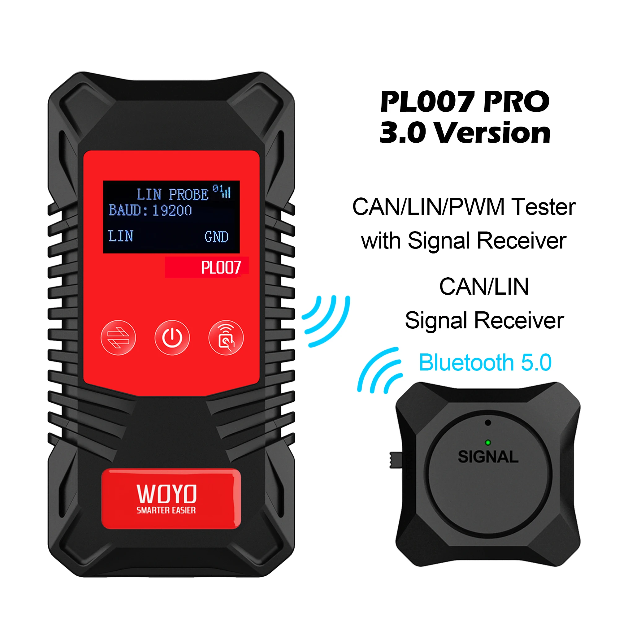 

PL007 PRO 3.0 CAN BUS Analyzer with Remote Signal Receiver, LIN BUS Tester for Automotive Diagnostic Tools, PWM Signal Detector