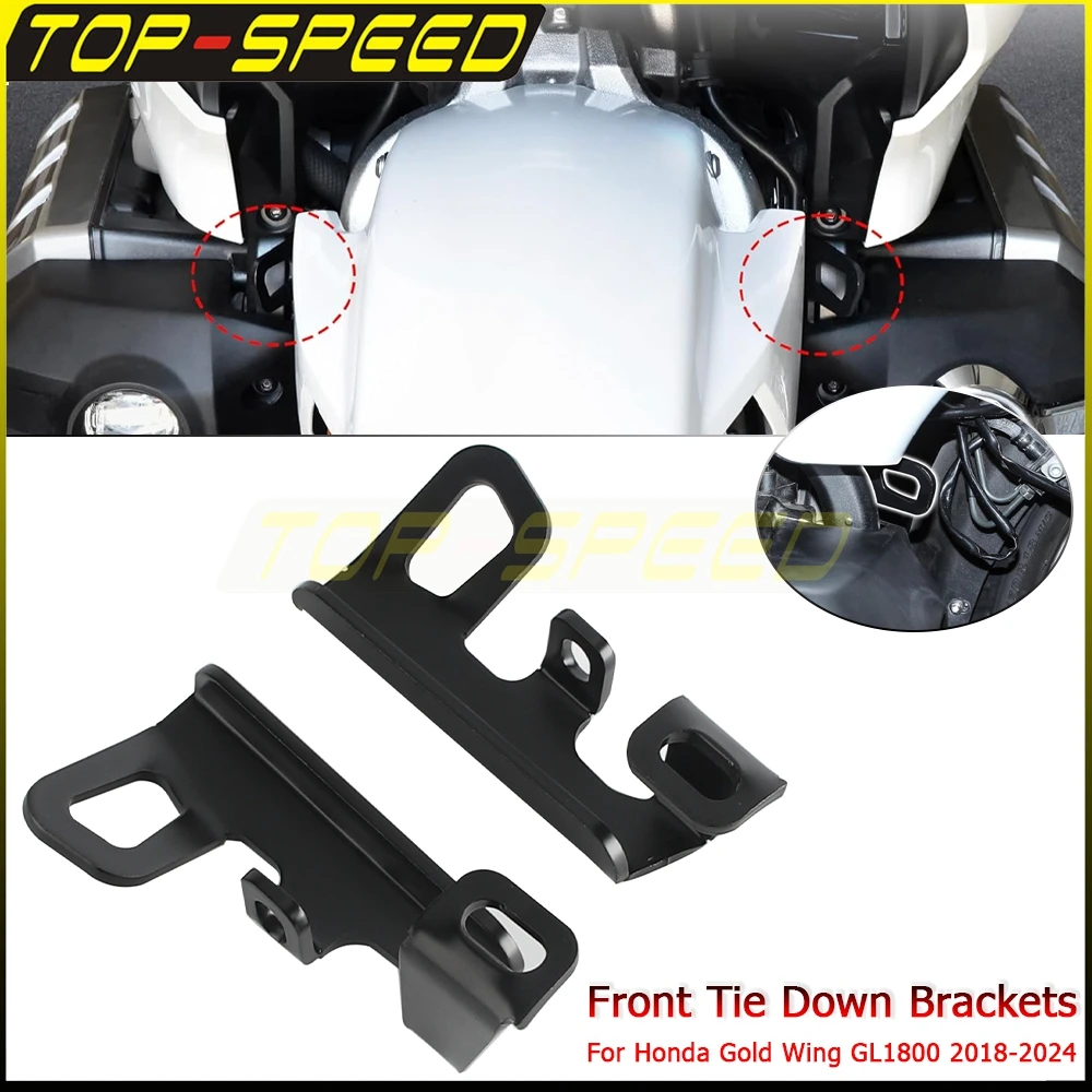 Para Honda Gold Wing GL1800 GL 1800 2018-2024 soportes de amarre delanteros de motocicleta accesorio de punto de correa de montaje de amarre de acero