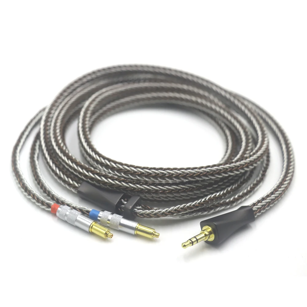 16 Core Single Crystal Copper + Pure Silver Headphones Upgrade Cable For Shure SRH1540 SRH1840 SRH1440 Earphone