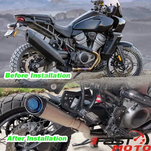 Motorcykelljuddämpare Avgasrörssystem För Harley Pan America 1250 RA1250 RA1250S 2021-2024 RA1250SE Ljuddämpartillbehör Delar 6 best sales Harley-ljuddämpare - №2