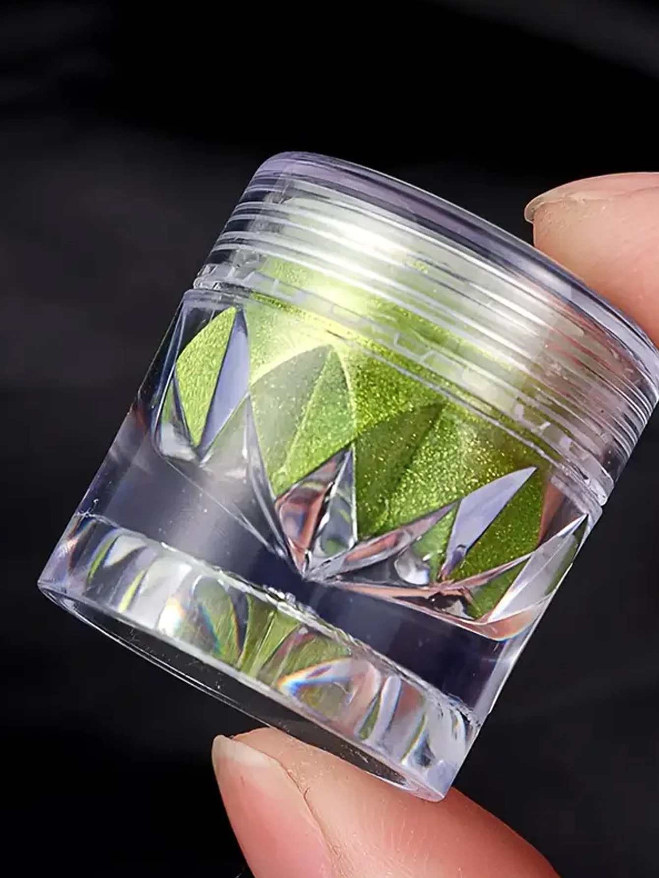 24 pçs garrafa de diamante alto espelho mágico em pó metal cromo espelho mágico fluorescente prego em pó multi-função multi-efeito imersão