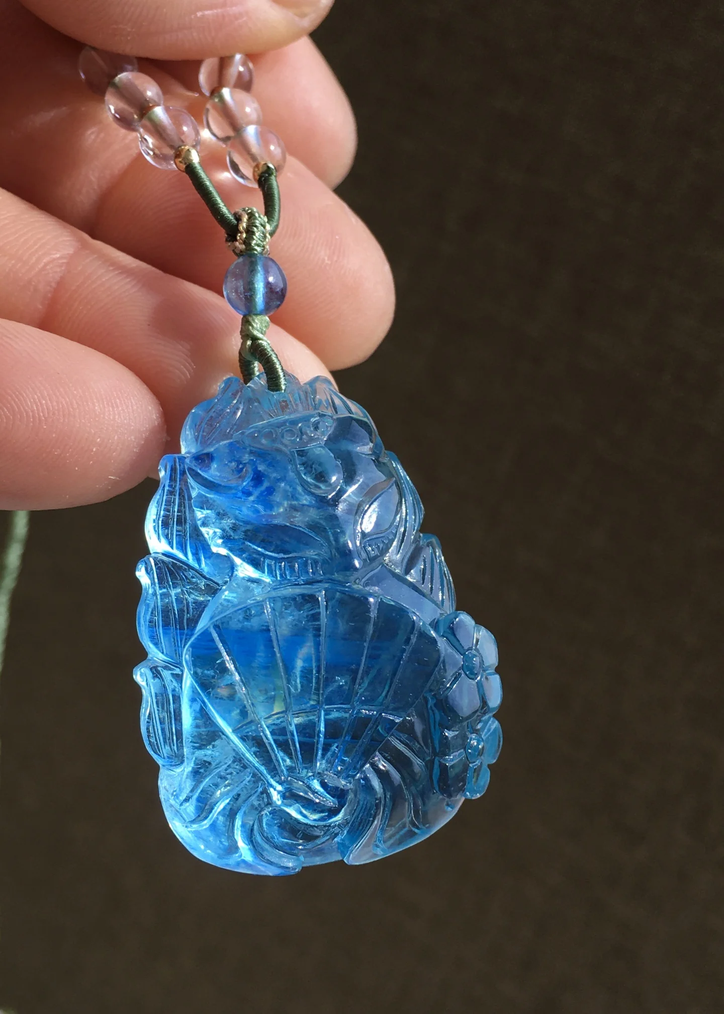 

Кулон с натуральным синим аквамарином и лисой 35,8/25,5/13,8 мм, синий аквамарин, Бразилия, золото 18 карат, женские модные украшения AAAAAA