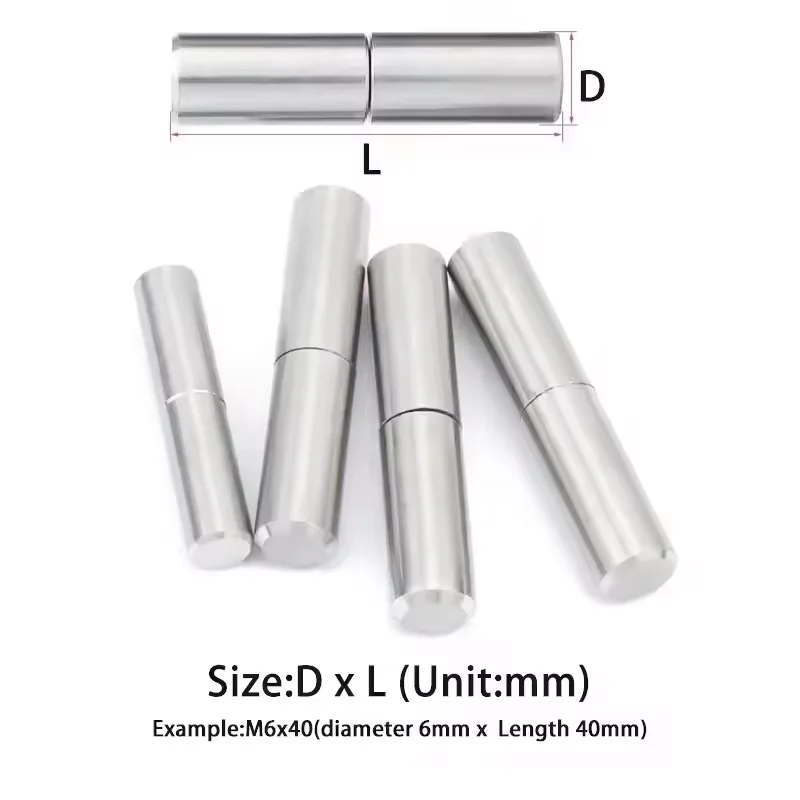 M6 ~ M30 304 Stainless Steel Round Welding Door Hinge Heavy Duty Male Female Plug Doors Shaft