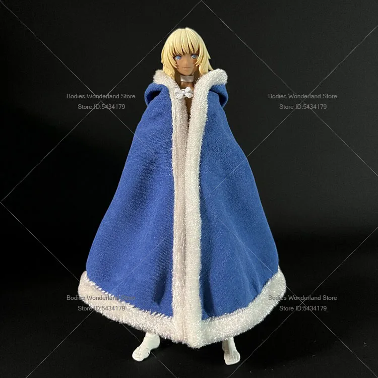 In Stock 1/12 Mobile Suit Girl Plush Hooded Long Cloak Model Clothes Cape For 6'' Female Soldier Snail shell Action Figure Doll