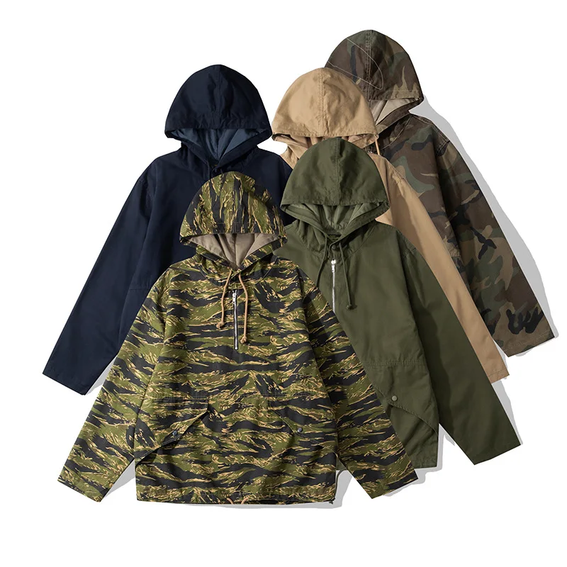 Autumn Hooded Windbreaker Camouflage Punching Jacket ECWCS PARKA Mountain System Outdoor Sports Parka Windbreaker Hunting Jacket