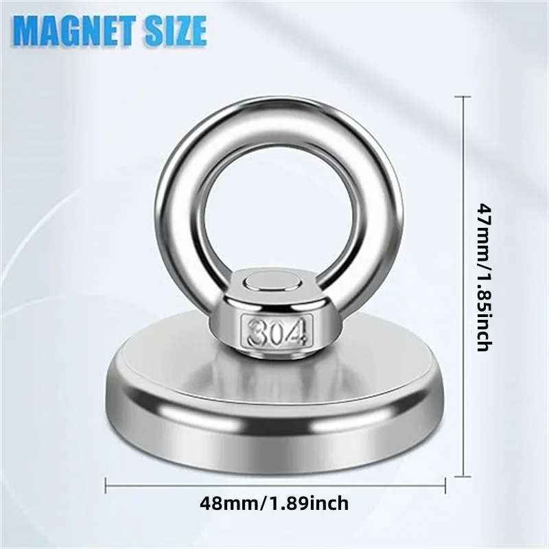 D42/48mm Big Rare Earth Neodymium,Large Neodymium , Powerful Salvage Neodymium for Remover Treasure Hunting Retrieval Lifting
