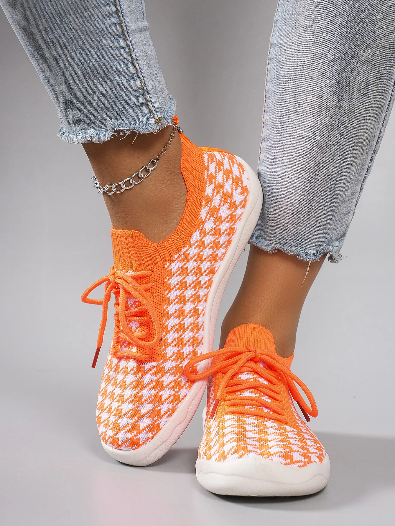 

Spring new women's sports shoes, fashionable, breathable, lightweight, non-slip, wear-resistant, casual sports shoes, flat shoes