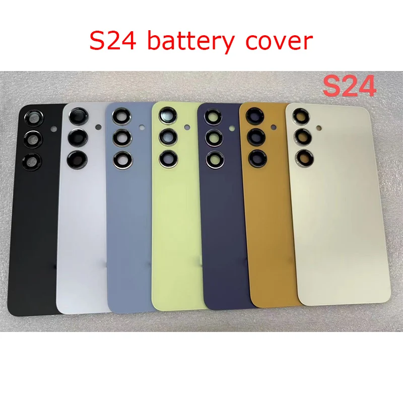 

For Samsung Galaxy S24 Glass Battery Cover Hard Back Door S24 5G Rear Lid Case Housing With Camera Lens Adhesive