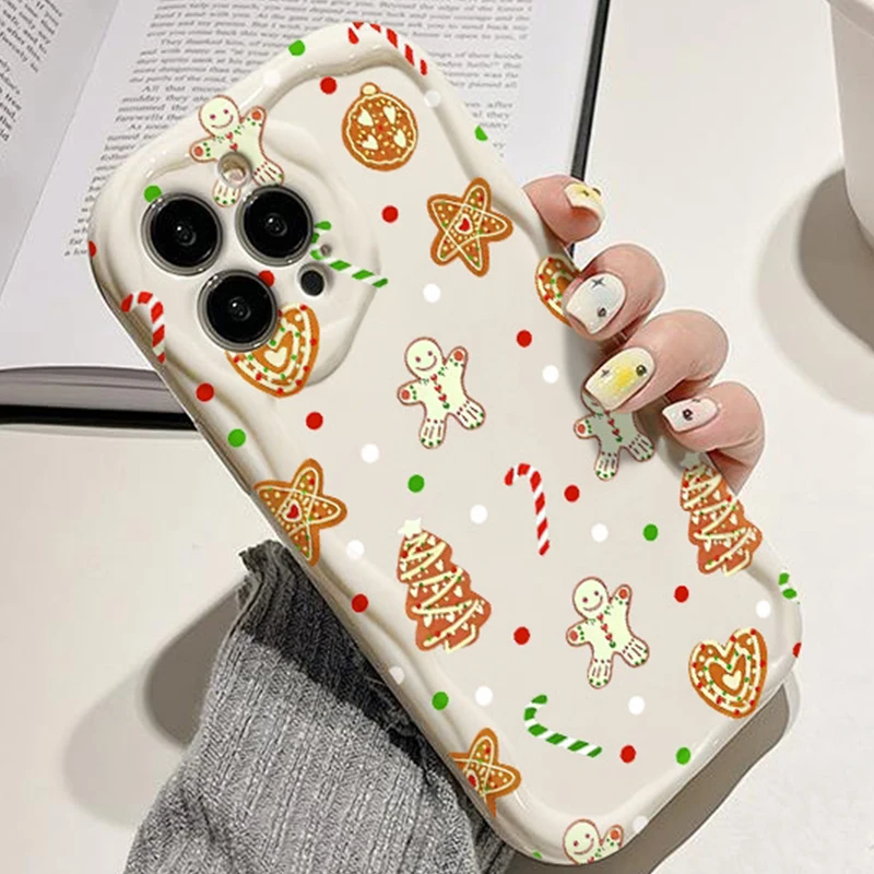 

Christmas Elements Gingerbread Man Phone Case For iPhone 17 Cases iPhone 16 11 13 12 14 15 Pro Max XS X XR 7 8 Plus 16E 17 Cover