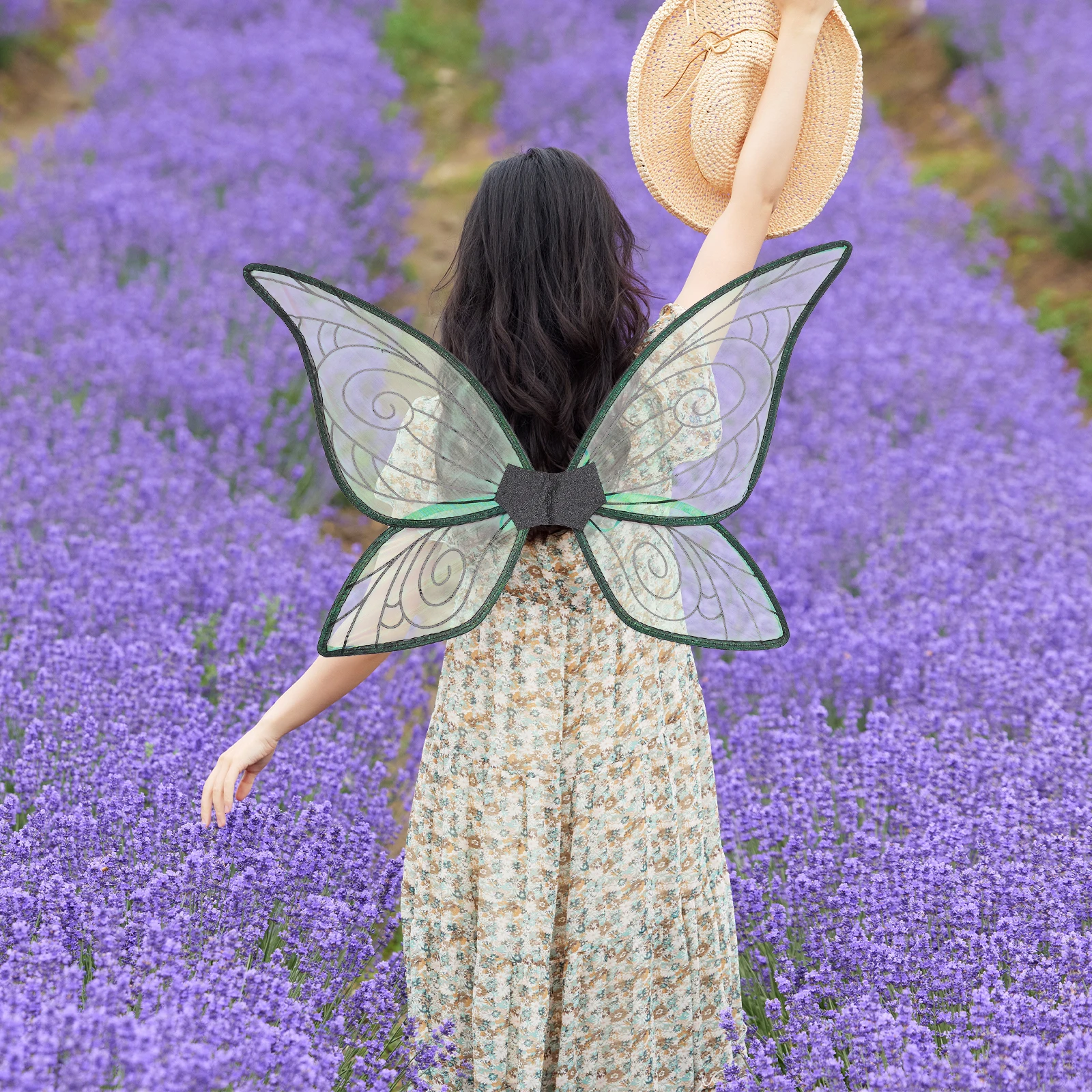 

Shimmering Fairy Wings Butterfly Wing Decor for Women Lightweight Comfortable Cosplay Festival Party Accessory