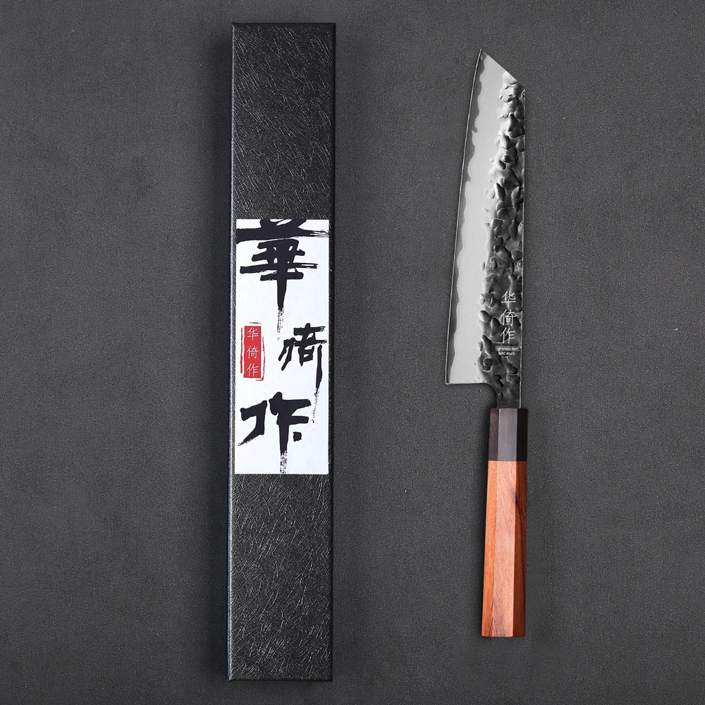 8.2-inch Japanese Kiritsuke Knife Composite Steel Hand Forged Professional Bunka Chef Knives Kitchen Utility Sharp Cooking Tools