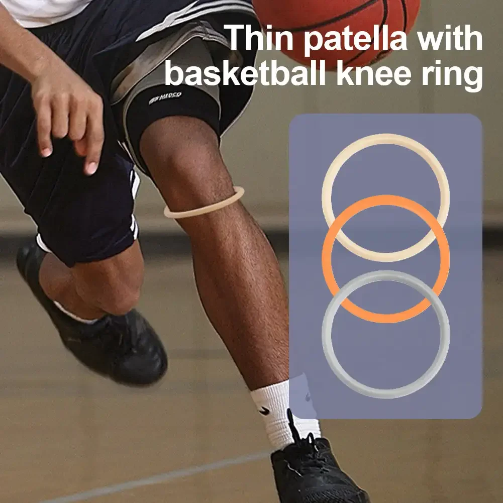 Patella Tendon Knee Strap for Pain Relief, Basketball Stabilizer Brace Silicone Band Elasticity Fixed Protection Patellar Ring