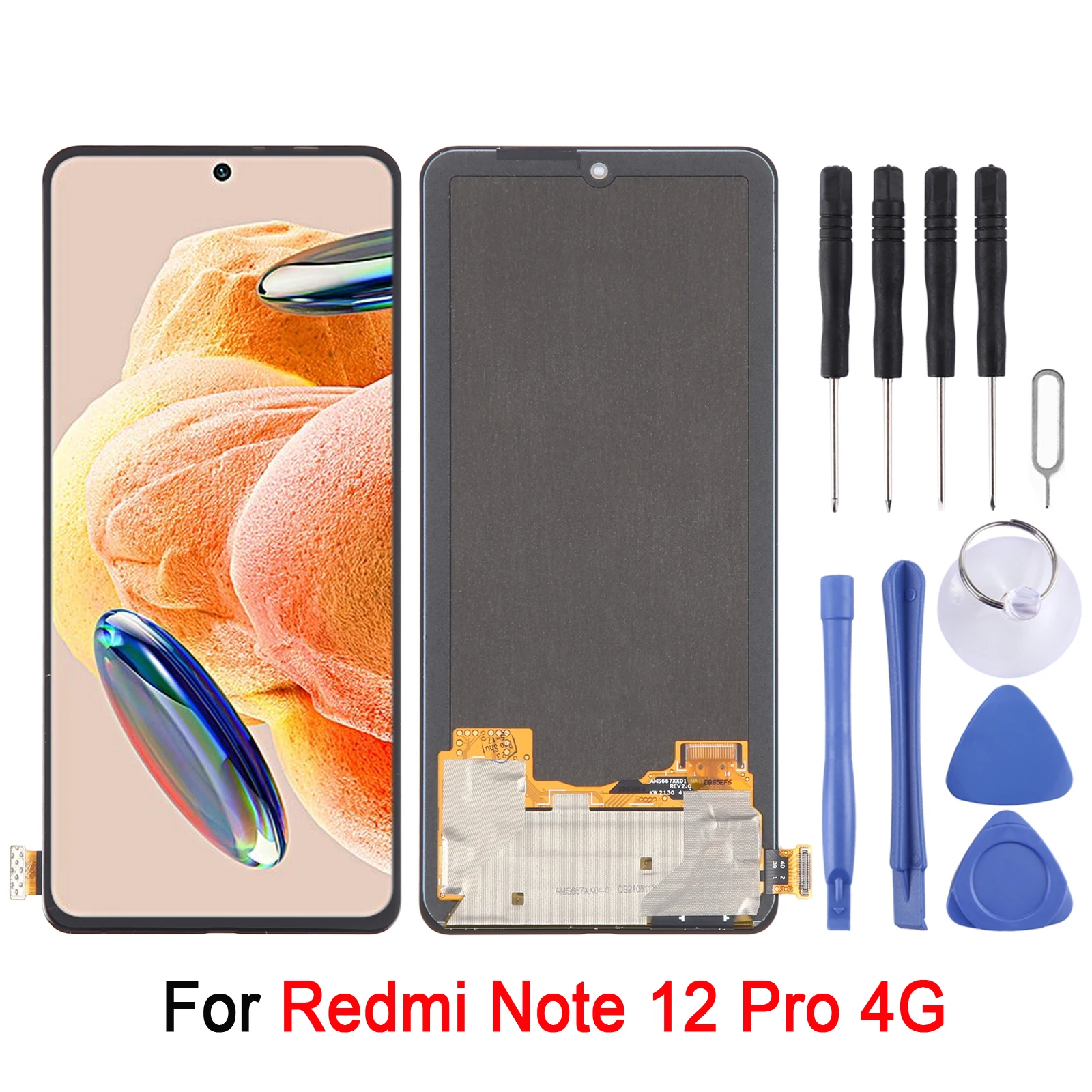 

Original LCD Screen For Xiaomi Redmi Note 12 Pro 4G AMOLED Material Phone Display with Digitizer Full Assembly Replacement