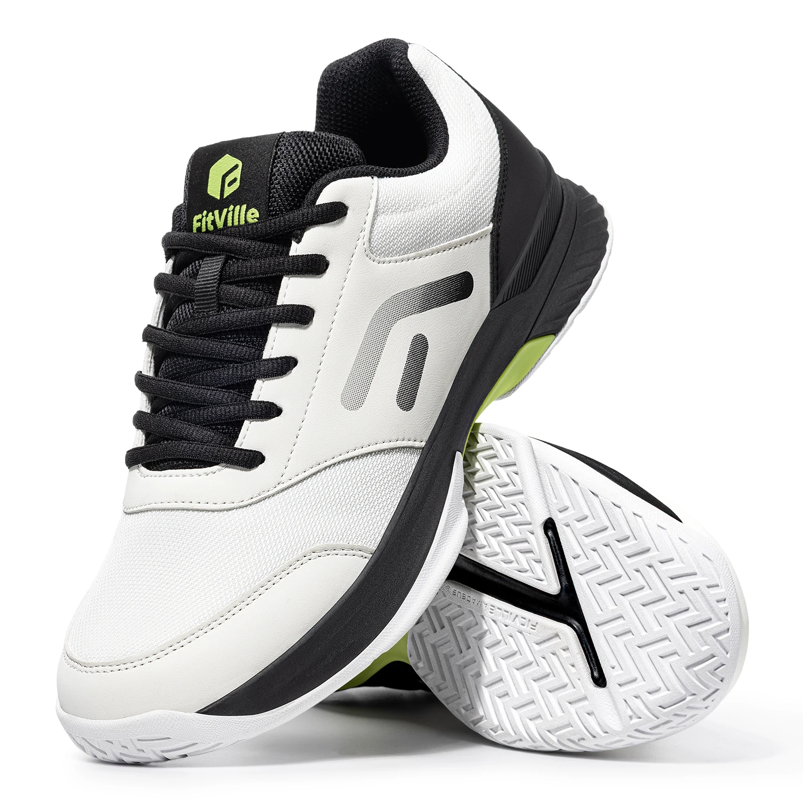 Fitville Pickleball Shoes Extra Wide Table Tennis Shoes for Men Casual Sneakers Hard Court Comfortable Cushioning Baseball Shoe view 6
