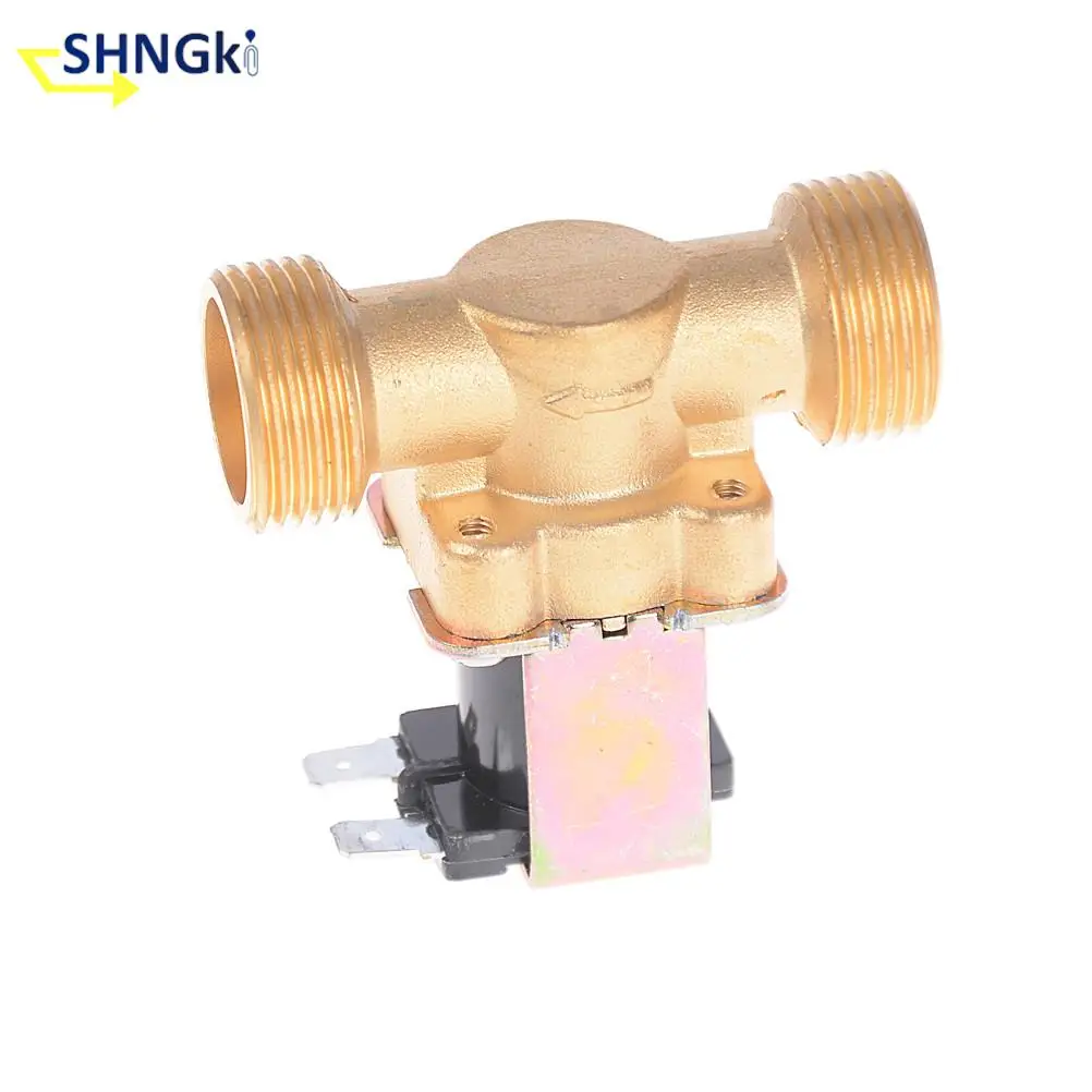1Pcs Brass Electric Solenoid Valve Water Normally Closed Air Inlet 3/4\