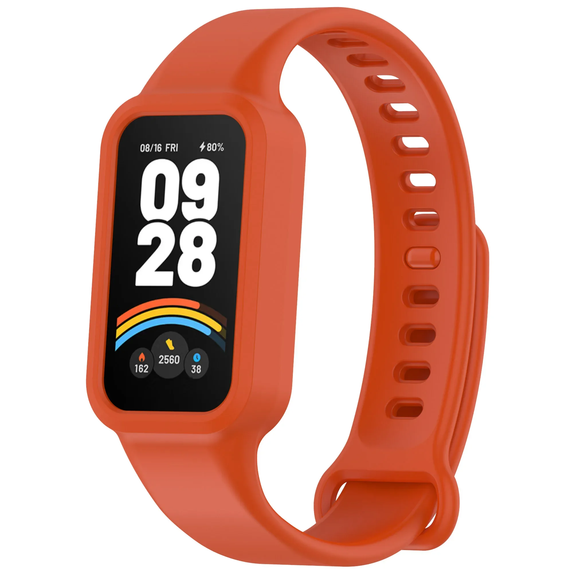 2in1 Strap+Film For Xiaomi Smart Band 9 Active Silicone Strap For Redmi Band 3 Strap With Screen Protector Full Cover Film