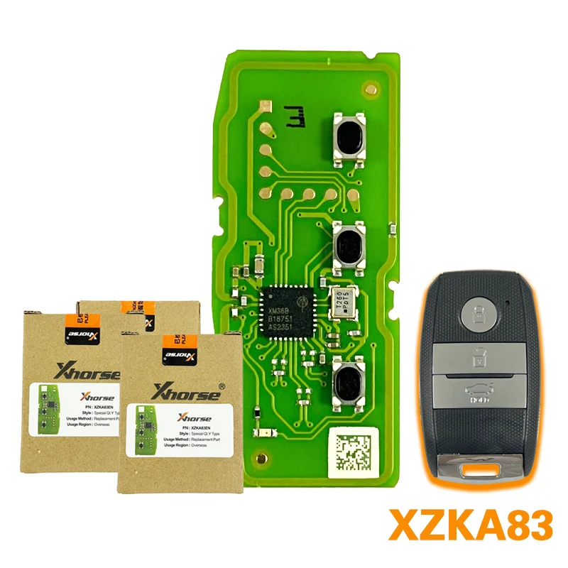 Xhorse XZKA83EN For All Hyundai and Kia Smart Key 3 Buttons With Shell With Blade Support Regenerate Reuse Keyless Go