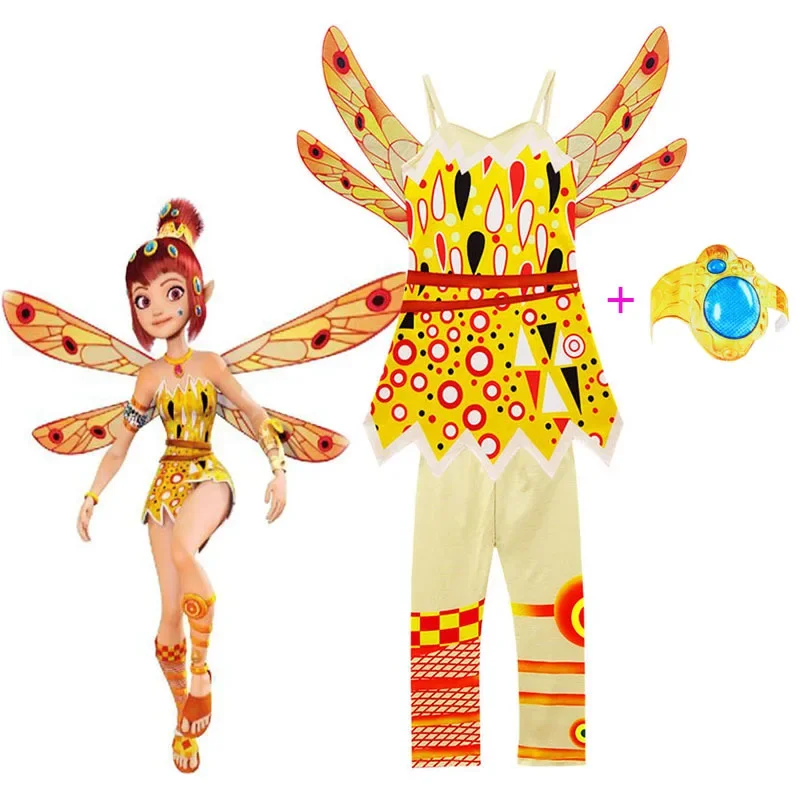 Halloween Costumes for Kids Girls Mia and Me Clothing Set Mia Cosplay Costume Children Birthday Party Carnival Clothes for Girl