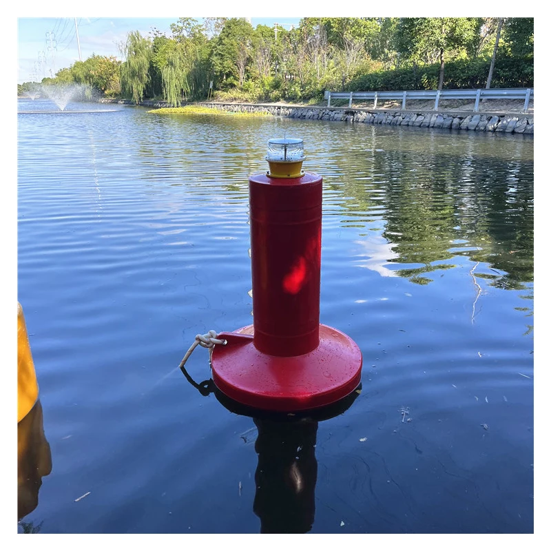 مصنع مخصص 700mm البلاستيك الملاحة العوامة البحرية PE انظر تحذير Ais العوامة علامات مع الضوء #2