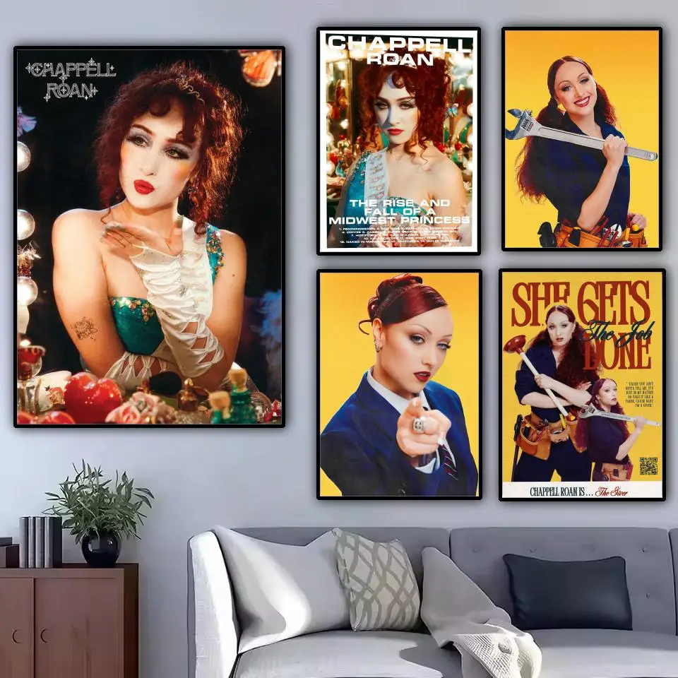 American Singer C-Chappell R-Roan Poster Modern and Elegant Wall Stickers for Home Decor Living Room Dormitory Wall Art