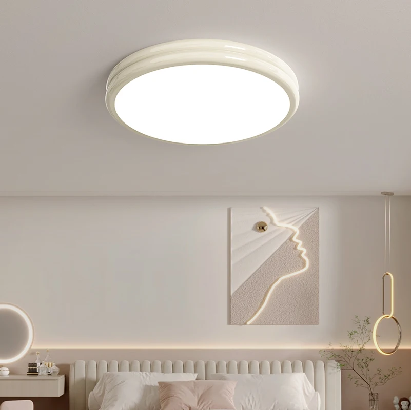 Lámpara de techo Led de estilo nórdico, luz redonda moderna para dormitorio, sala de estar, comedor, pasillo y pasillo, 2023