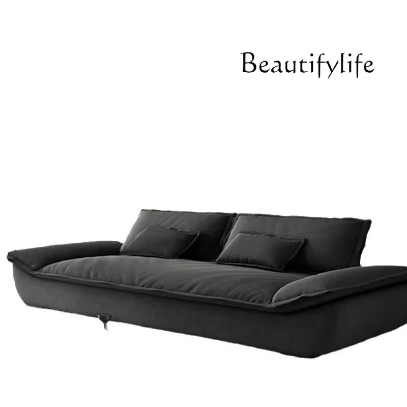 Modern simple down technology cloth sofa Italian matte cloth sofa super wide